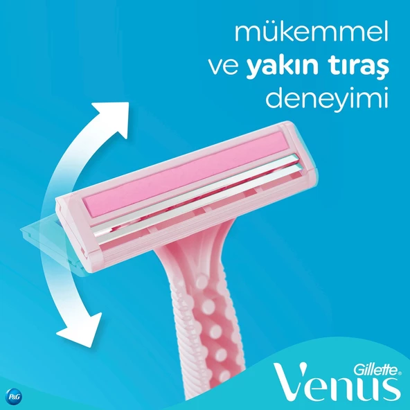 Gillette Venus 2 Simply Basic Kullan At 5'li Kadın Tıraş Bıçağı - Resim 4