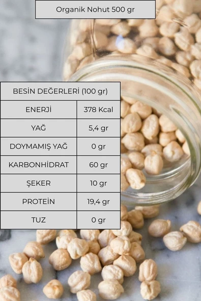 GRD ORGANİK NOHUT 500 gr - 4
