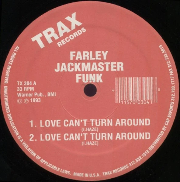 Farley Jackmaster Funk* / House Master Boys* – Love Can't Turn Around / Housenation House Vinly Plak alithestereo