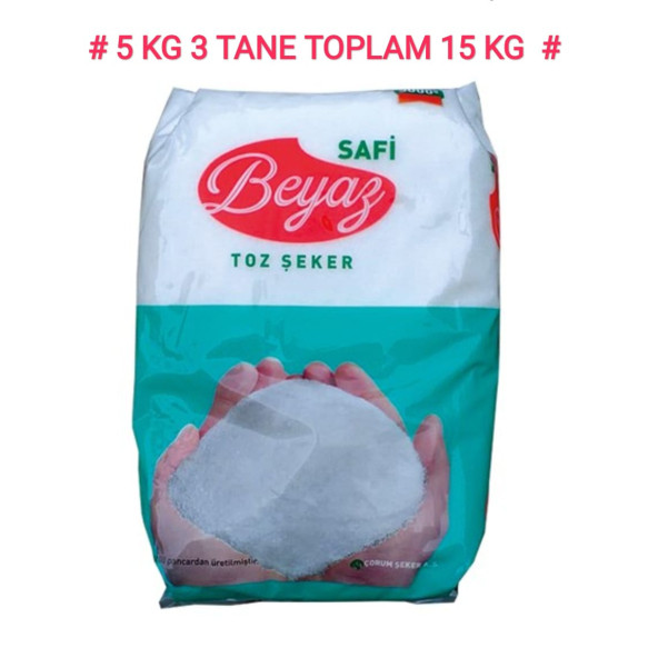 TOZ ŞEKER SAFİ 5 KG 3 ADET