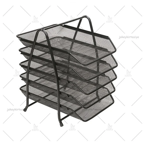 5 Katlı Masa Üstü Hareketli Metal Evrak Rafı ürün görseli