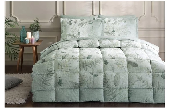 Özdilek Ranforce Çift Kişilik Uyku Seti Brısa Naturluk Yeşil - 2