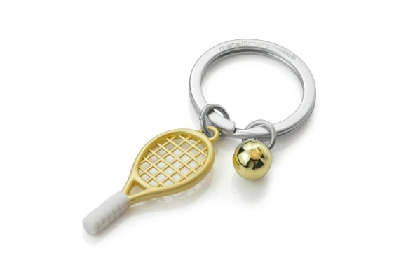 Metalmorphose Tenis Raketi Anahtarlık Gold