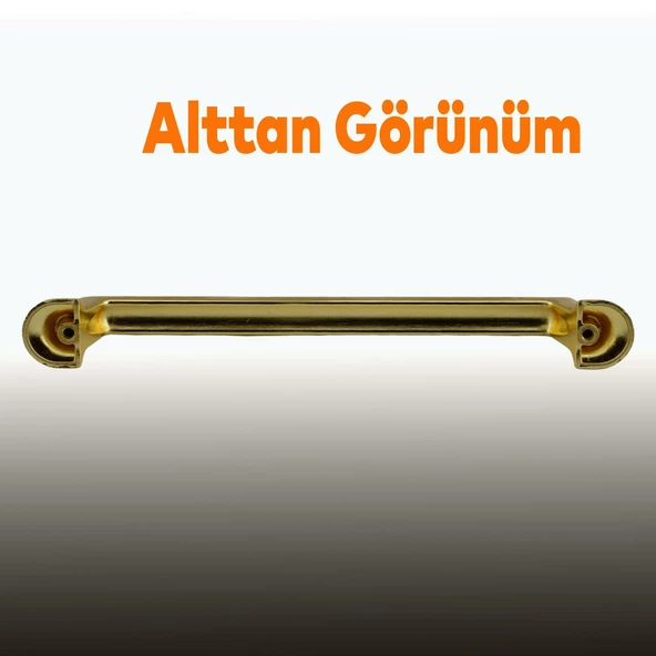 Simay Mobilya Mutfak Dolabı Çekmece Dolap Kapak Kulpu Düz Metal Kulpları Kulbu Kulpu 160 Mm Altın - Resim 4