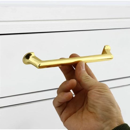 Simay Mobilya Mutfak Dolabı Çekmece Dolap Kapak Kulpu Düz Metal Kulpları Kulbu Kulpu 160 Mm Altın - Resim 6