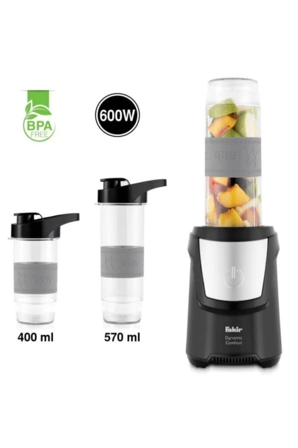 Fakir Dynamic Comfort 600 W Kişisel Blender Siyah - 2