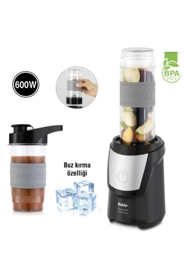 Fakir Dynamic Comfort 600 W Kişisel Blender Siyah - 3