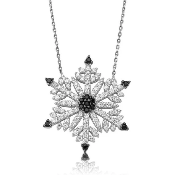 himarry  925 Ayar Gümüş Kar Tanesi Kadın Kolye