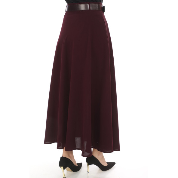 SORALLİNE KADIN KLOŞ ETEK 779 ETAMİN MÜRDÜM - 3