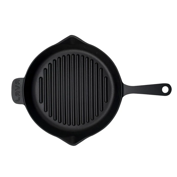 Lava Döküm Yuvarlak Izgara Tava Metal Kulplu Çap 28cm - 3