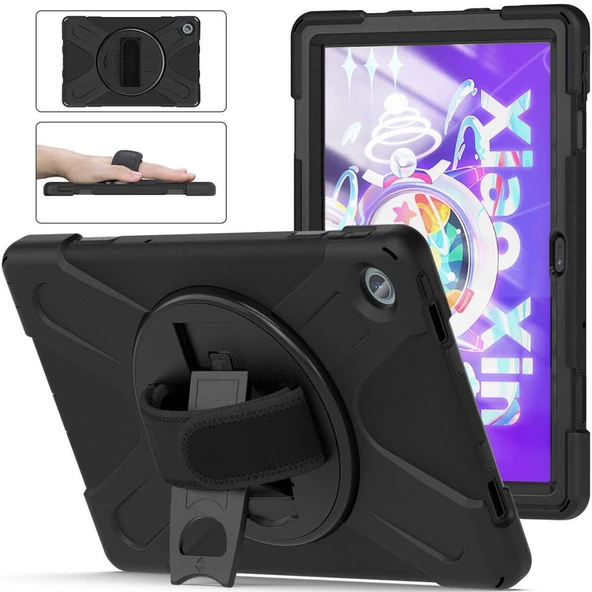 Lenovo Tab M10 Plus 3. Jenerasyon TB-125FU TB-128FU Defender Askılı Zırhlı Tank Case - 2
