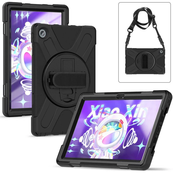 Lenovo Tab M10 Plus 3. Jenerasyon TB-125FU TB-128FU Defender Askılı Zırhlı Tank Case - 3