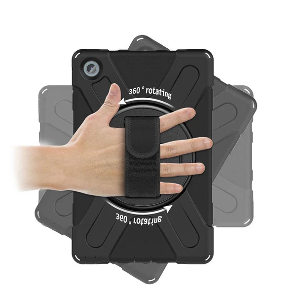 Lenovo Tab M10 Plus 3. Jenerasyon TB-125FU TB-128FU Defender Askılı Zırhlı Tank Case - 8
