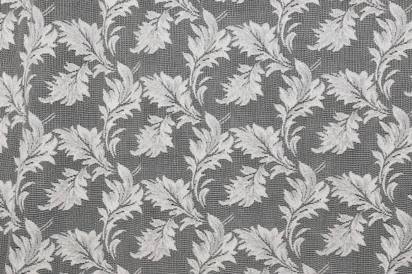 YAPRAK MODEL TÜL KREM RENK TEK KANAT Hazır Pileli Fon Perde 300*260 - Resim 3