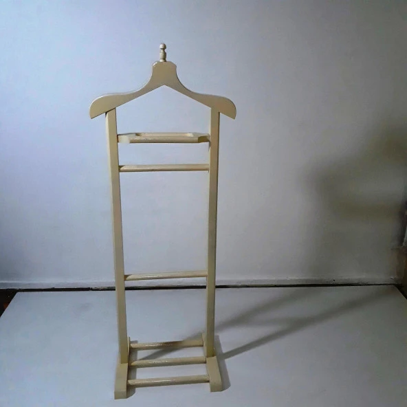 Dilsiz Uşak 90305 Tek Tepeli Kayın torna Krem Lake Boya Ahşap demonte El yapım