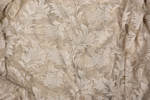 YAPRAK MODEL TÜL VİZON RENK TEK KANAT Hazır Pileli Fon Perde 300*260 - Resim 8