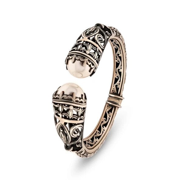 925 Ayar Gümüş Konstantin Bilezik - Resim 5