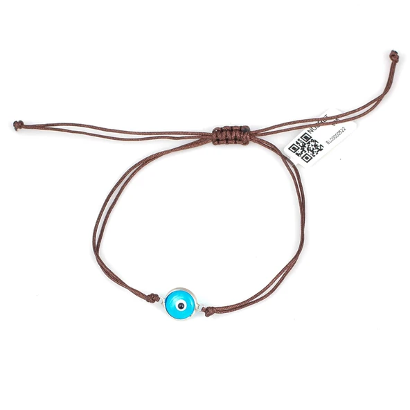 Nazar Boncuğu Kahverengi İpli Bileklik - Resim 2