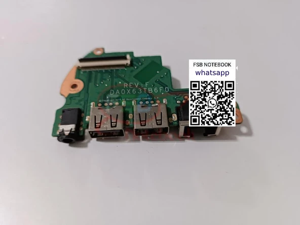Hp Probook 450 G3 455 G3 Audio Jack Ethernet USB Port Board DA0X63TB6F0 - 1