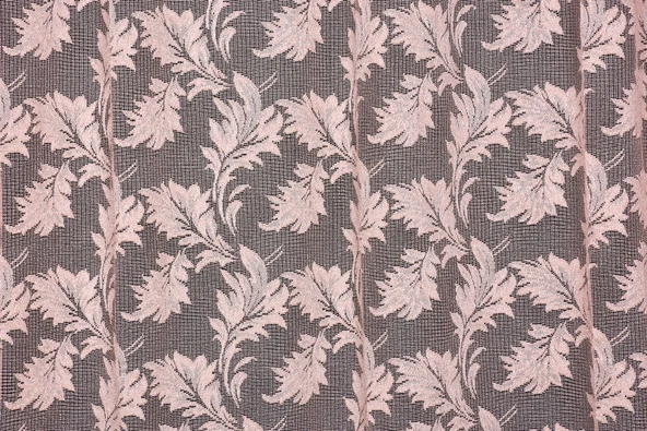 YAPRAK MODEL TÜL PUDRA RENK TEK KANAT Hazır Pileli Fon Perde 300*260 - Resim 4