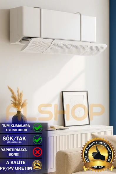 Ayarlanabilir Split Tipi Klima Hava Yönlendirici Klima Siperliği Klima Çarpması için Aparat