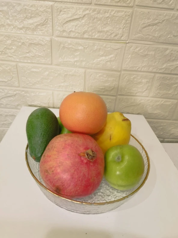 Gold Servis Tabağı - Sunumluk Tabak Meyve Tabağı Salata Tabağı - 2