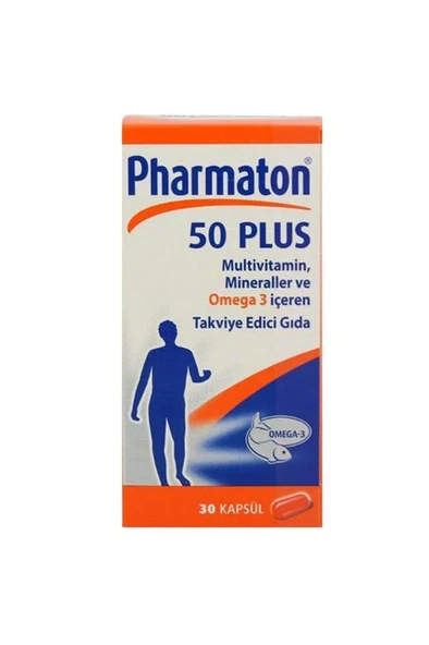 Pharmaton 50 Plus 30 Kapsül - Omega 3 Multivitamin Ve Mineraller