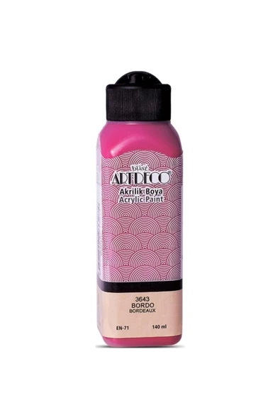 ARTDECO BORDO 3643 140 ML AKRİLİK BOYA