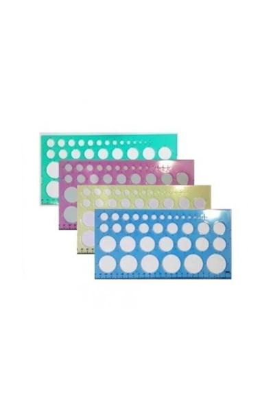 RENKLİ DAİRE ŞABLONLU CETVEL ürün görseli 1