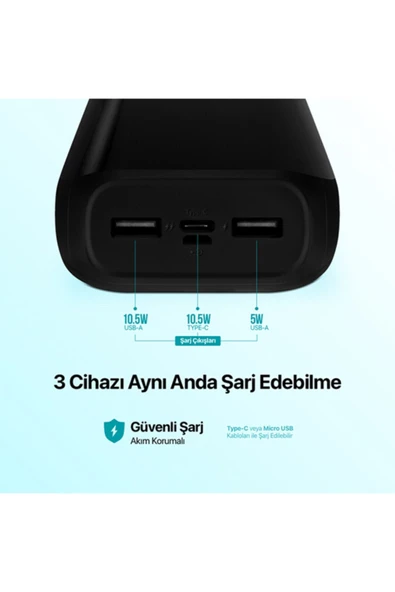 Ttec Recharger Ultra 2BB190 Siyah 30000 mAh Powerbank - 5