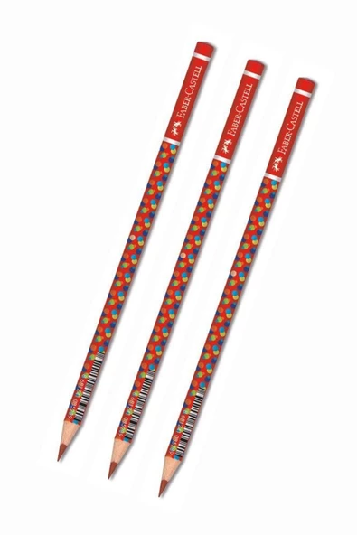 Faber Castell Kırmızı Başlık Kalemi Bubble 3 Adet