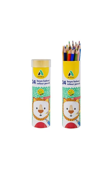 ADEL JUMBO HEXA BOYA KALEMİ 12 RENK TAM BOY KARTON 9510