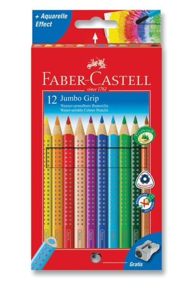 FABER CASTELL JUMBO GRİP BOYA KALEMİ 12 RENK 110912