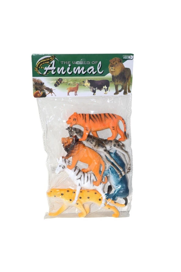 Kzl-828-15 6'lı Vahşi Hayvan Seti