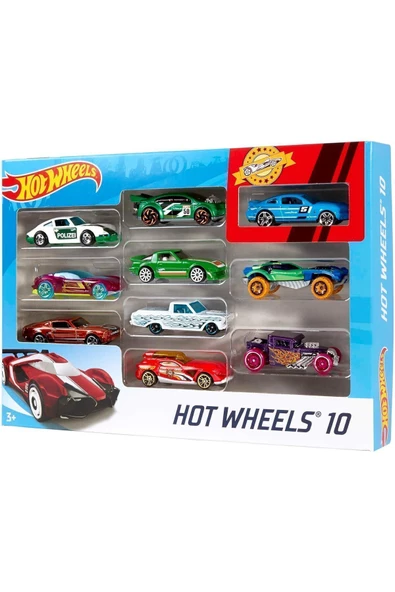 48864\54886 HOT WHEELELS 10 LU ARABA SETİ - 5