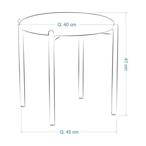 Vilinze Nil Siyah Metal Ayak İstiflenebilir Mutfak-Balkon Taburesi (2 Adet) - 5