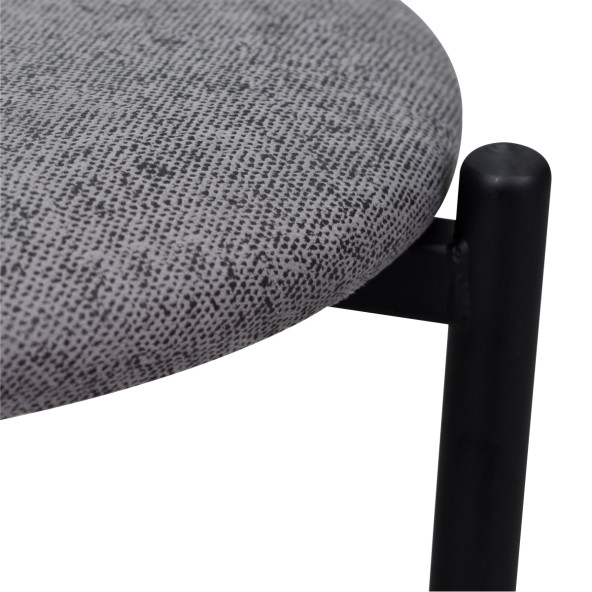 Vilinze Nil Siyah Metal Ayak İstiflenebilir Mutfak-Balkon Taburesi (4 Adet) - 3