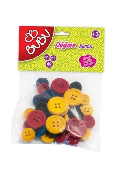 BU BU  DÜĞME 1,2 CM-2,5 CM 40 LI RENKLİ - 2