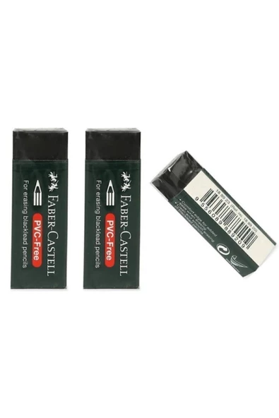 Pvc Free No:20 Büyük Boy Siyah Silgi(3 Adet) - 2