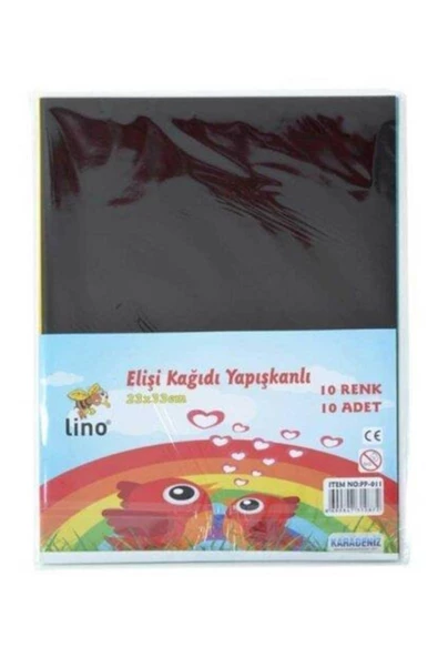 ELİŞİ KAĞIDI YAPIŞKANLI 10 RENK  10 ADET