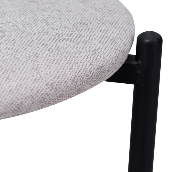 Vilinze Nil Siyah Metal Ayak İstiflenebilir Mutfak-Balkon Taburesi (6 Adet) - 5