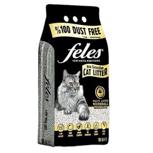FELES KEDİ KUMU 10 LT-%100 TOZSUZ