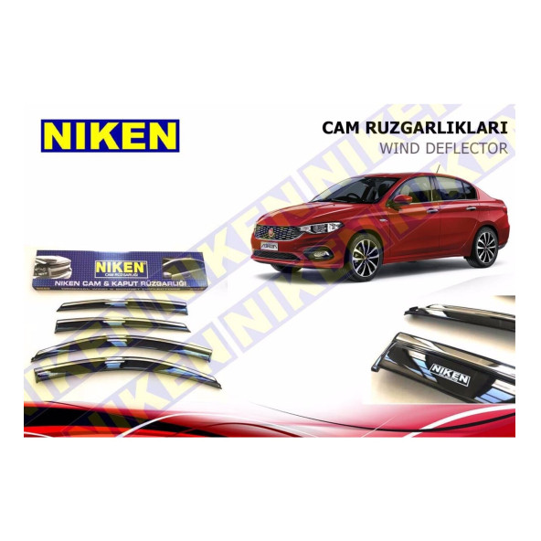 Fiat Egea Hb - Sedan Uyumlu 2015-2025 Kromlu Cam Rüzgarlığı 4'lü