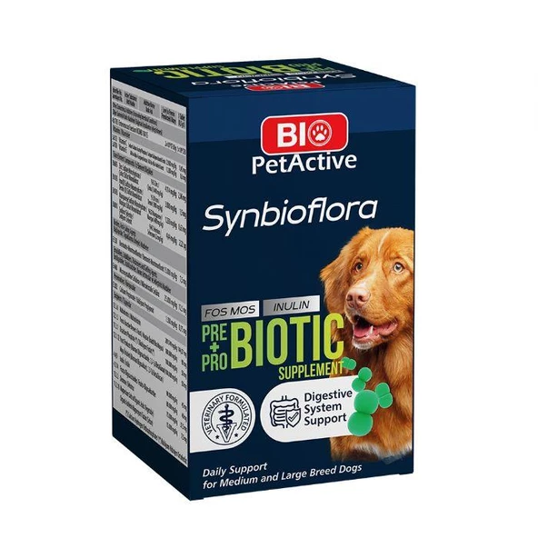 Bio Petactive Köpek Synbioflora 1,2 Gr 60 Tabs