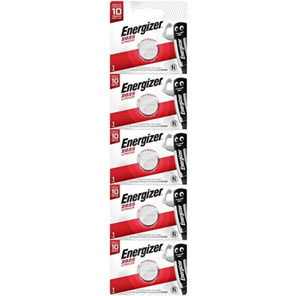 Energizer CR2025 3V Lityum Pil 5li Paket