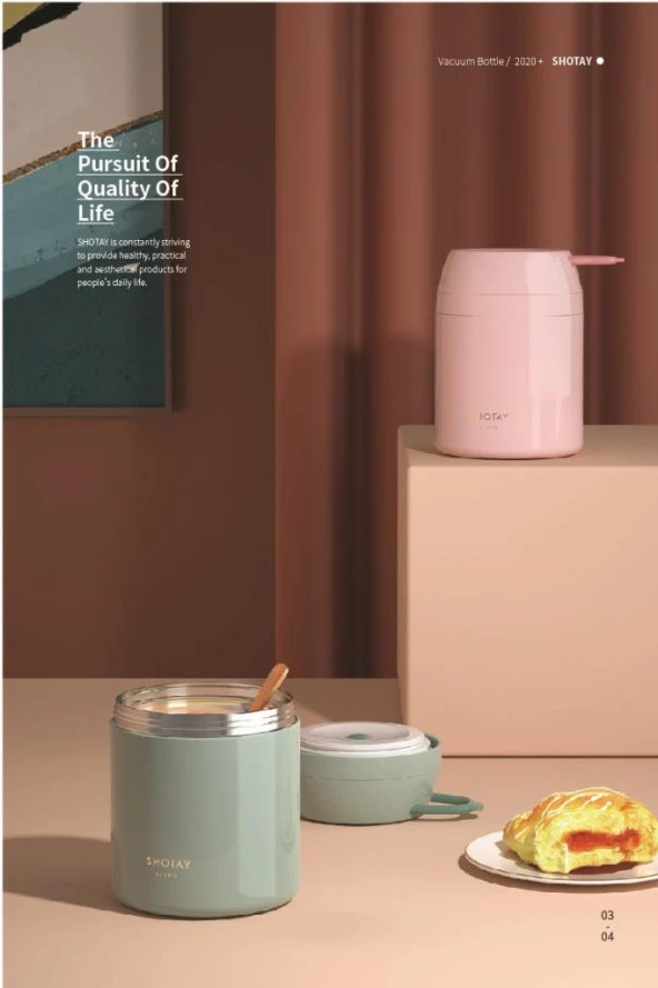 Shotay Termos Yemek Kabı 650Ml Mavi - 6