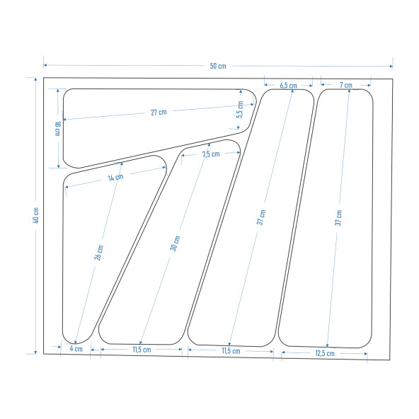 Vilinze Çekmece İçi Kepçelik Gri - 5