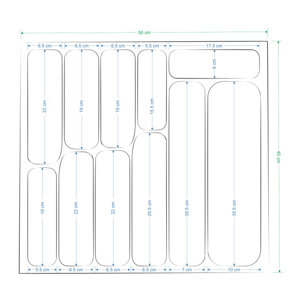 Vilinze Çekmece İçi Kaşıklık Gri - 5