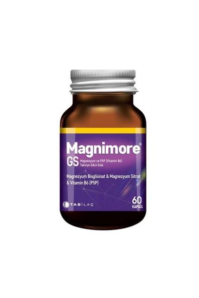 MAGNIMORE Gs Magnezyum Ve P5p Vitamin B6 60 Kapsül 8680133001635