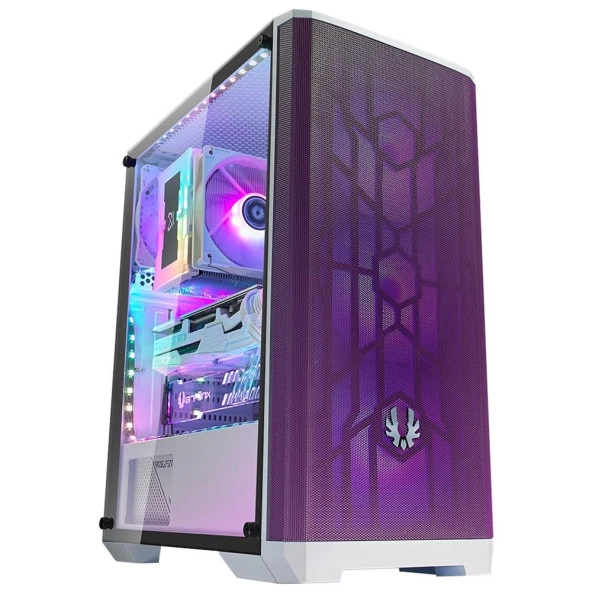 Bitfenix Nova Mesh SE NSE-300-WWGKP-4A Tempered Glass ARGB USB 3.0 ATX Beyaz Mor Mid Tower Kasa - 2